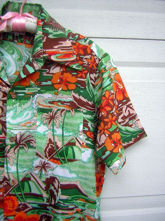Vintage 70s Aloha Shirt - Peter Maxx inspired Haw… - image 5