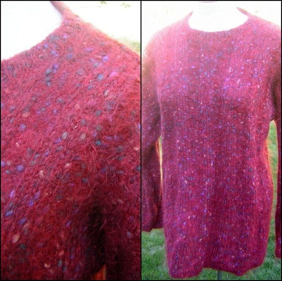 Vintage 90s Mohair Sweater - Long Tunic Length - … - image 1