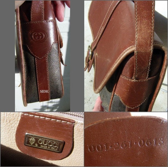 Vintage GUCCI Shoulder Bag with Original Box / Du… - image 9