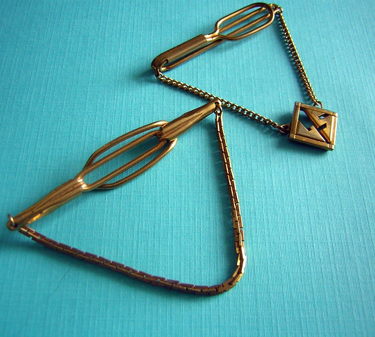 Vintage Tie Bar Money Clips with Chain SWANK & ANSON - Affordable Gifts for Him