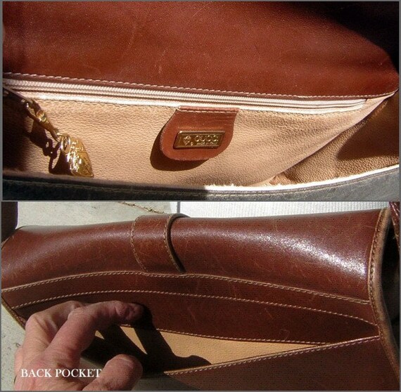 Vintage GUCCI Shoulder Bag with Original Box / Du… - image 7