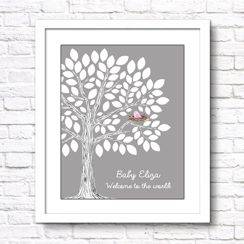 Baby Girl Shower Guest Book Alternative Printable Guest Book | Etsy