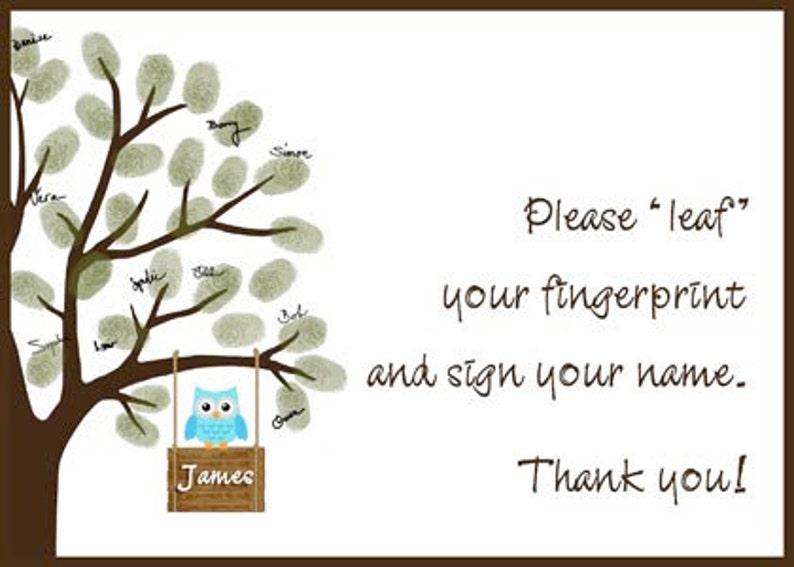 Owl Baby Shower Guest Book Alternative PRINTABLE Guest Book Etsy