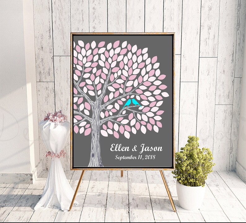 Personalized Wedding Guest Book Ideas Wedding Tree Guestbook Etsy