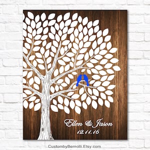 Rustic Wedding Guest Book Alternative, Personalized Wedding Tree, Custom Wedding Guestbook Ideas, PRINTABLE, Unique Wedding Gift for Bride