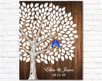 Rustic Wedding Guest Book Alternative, Personalized Wedding Tree, Custom Wedding Guestbook Ideas, PRINTABLE, Unique Wedding Gift for Bride