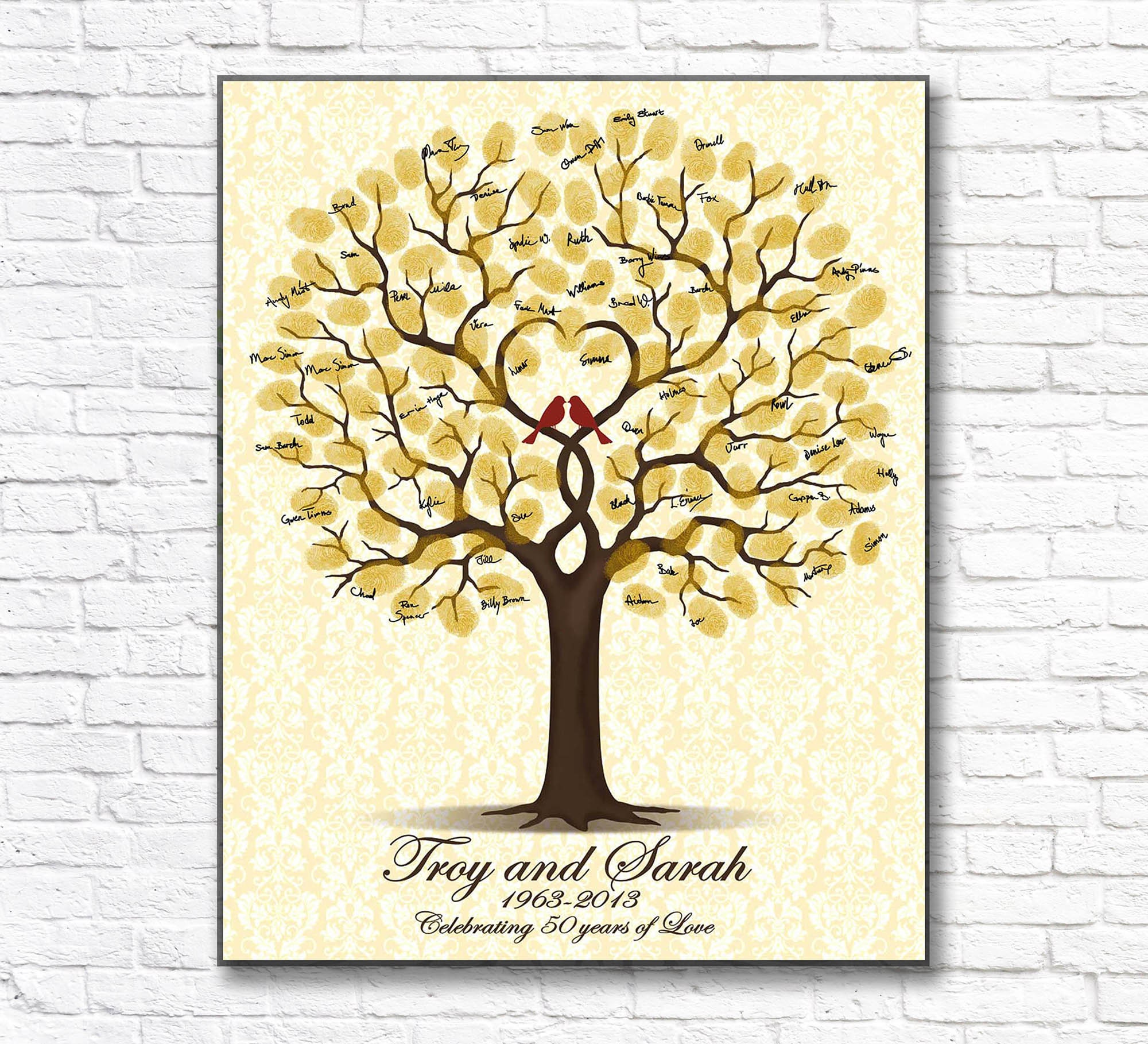 50th Wedding Anniversary Gift for Parents Personalized Golden - Etsy