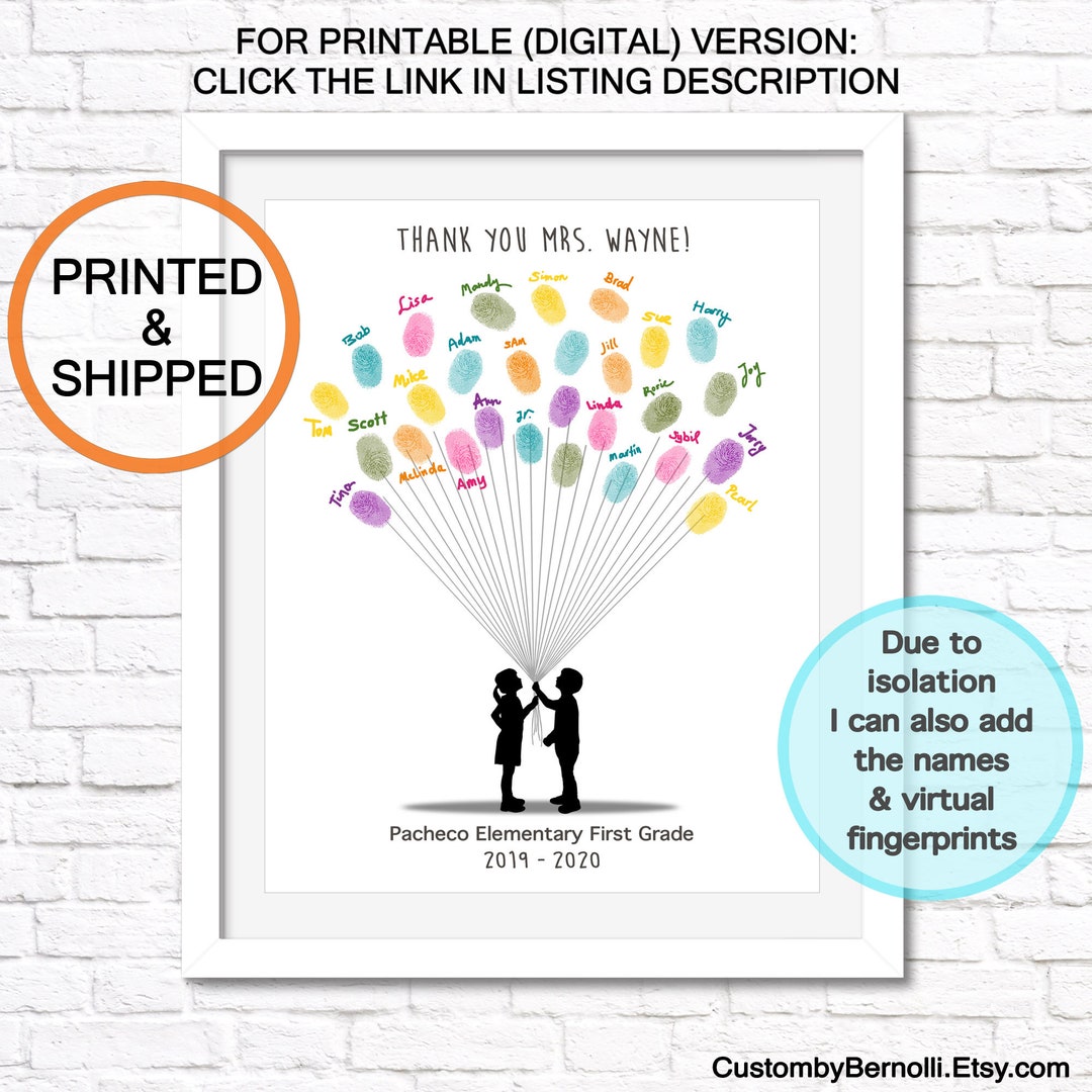 Personalized Teacher Gift PRINT, End of Year Teacher Appreciation Gift ...