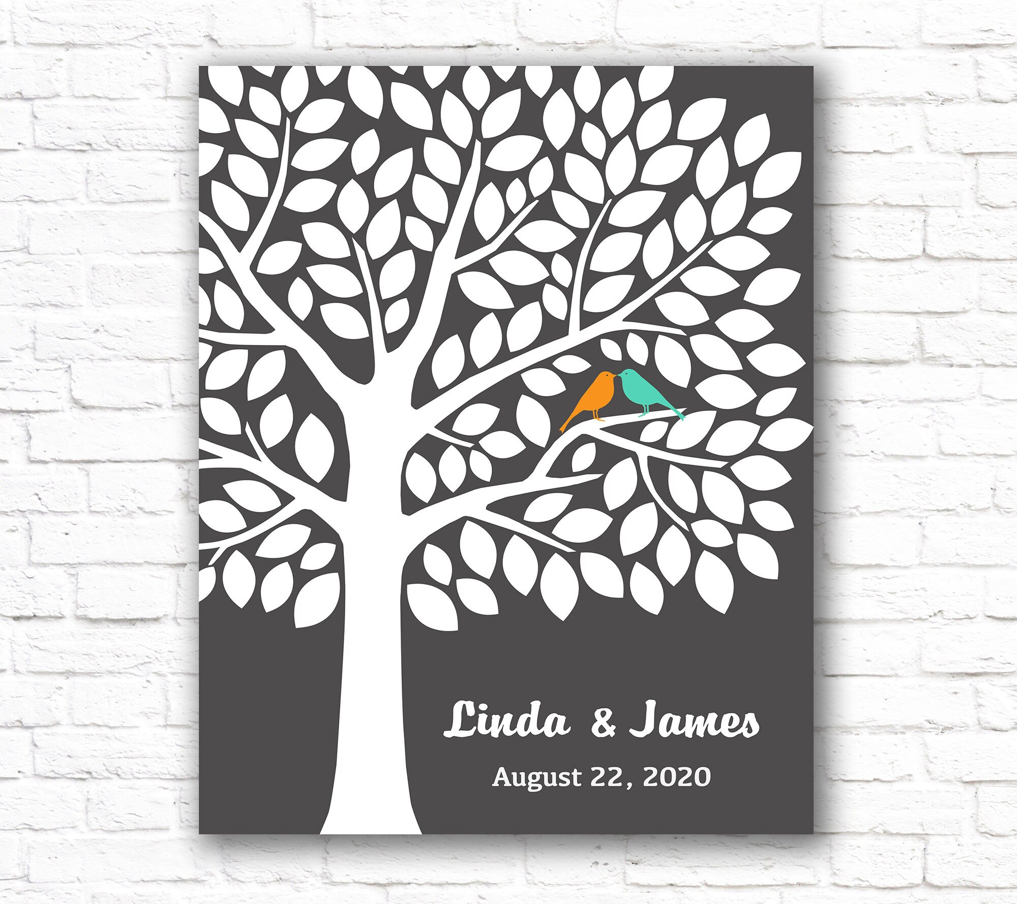 Rustic Wedding Tree Guest Book Tree Wedding Signs Wedding Guestbook Wedding Gift Bridal Gift Guest Book Wedding Guest Book Alternative