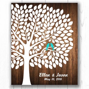 Rustic Wedding Guest Book Alternative, Wood Guestbook, Custom Wedding Tree, Personalized Wedding Sign, Party Decor Gift for Couple PRINTABLE