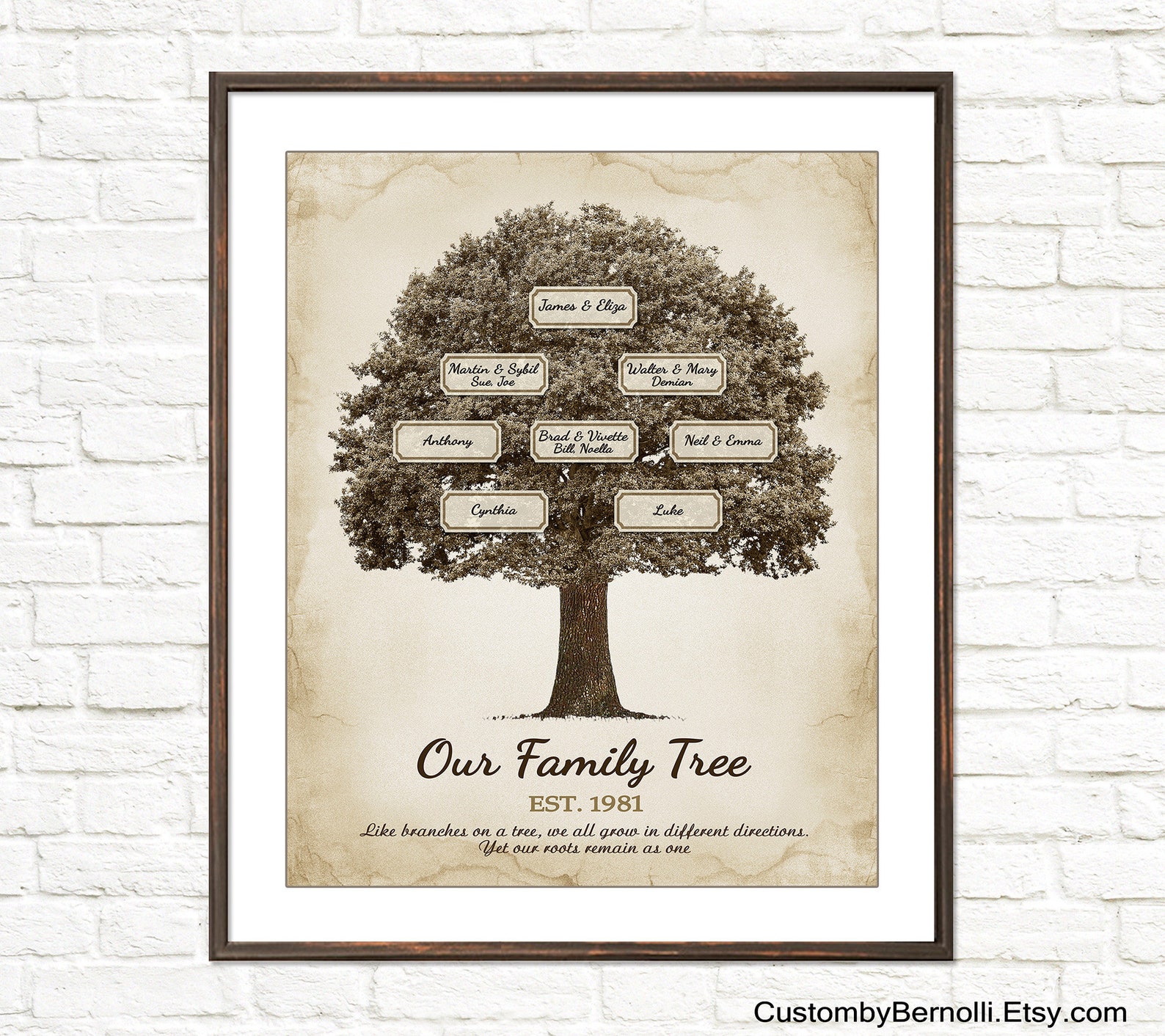 Printable Oak Family Tree Template