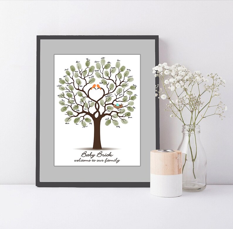 Custom Baby Shower Guest Book Ideas Personalized Fingerprint Etsy