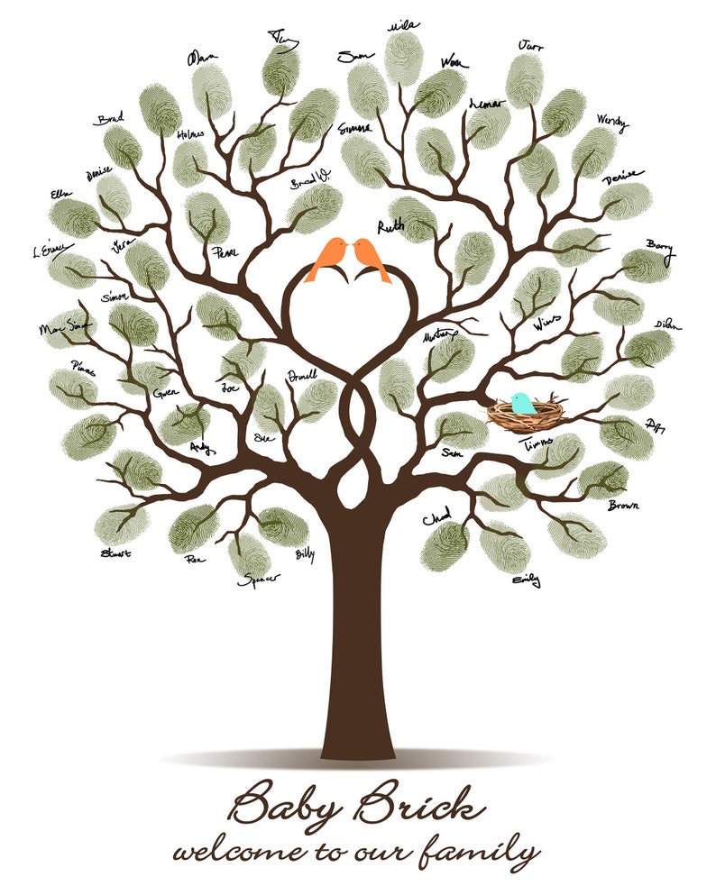 Custom Baby Shower Guest Book Ideas Personalized Fingerprint Etsy