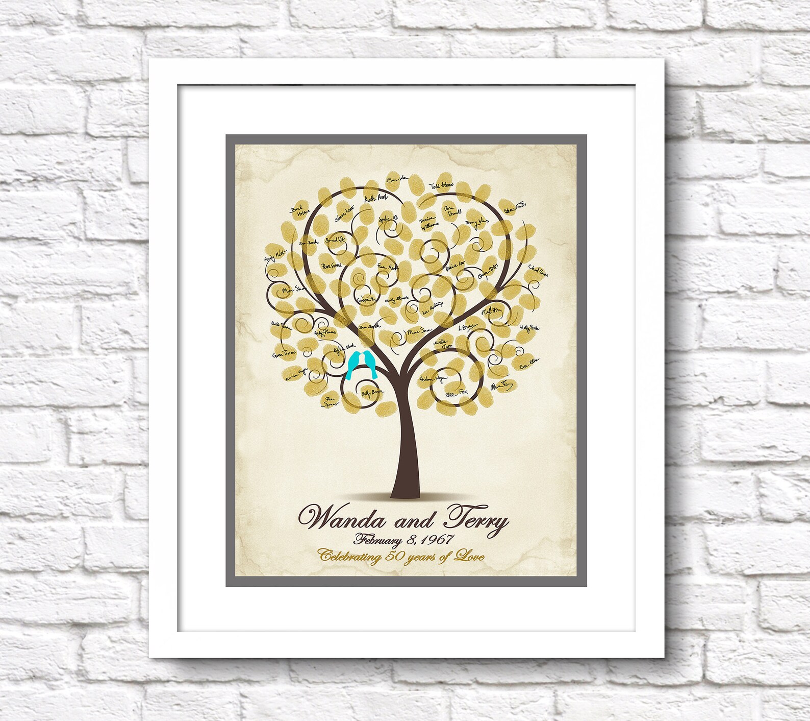 50th Wedding Anniversary Guest Book Personalized 50th Etsy