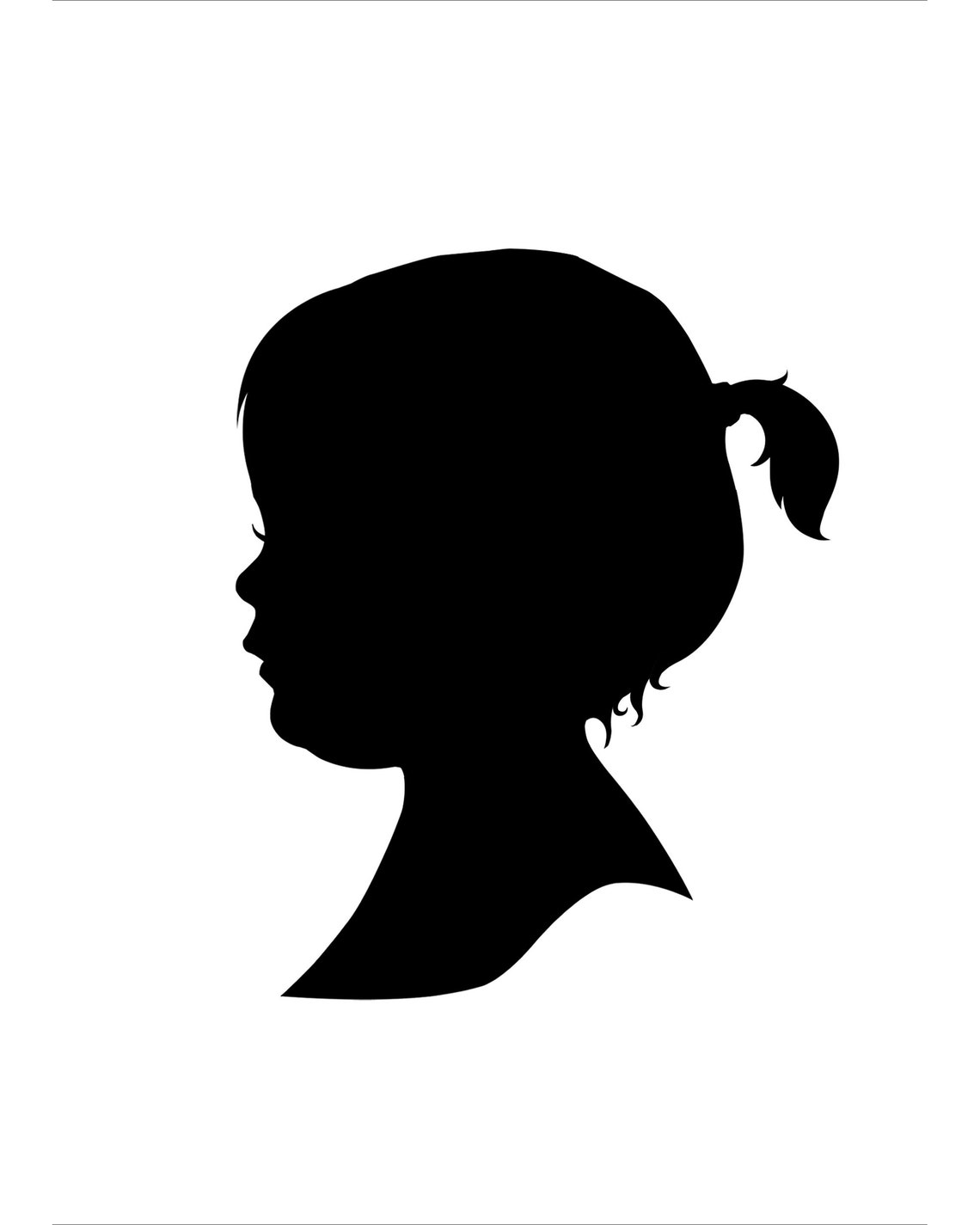 Custom Silhouette Portrait From Photo Child Silhouette Etsy