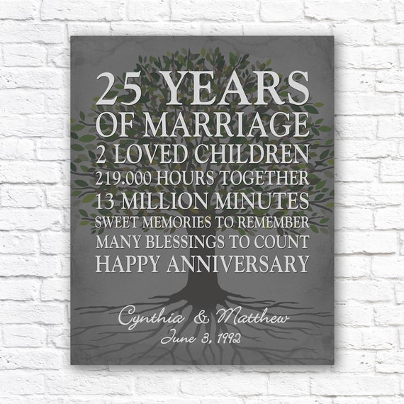 25th Anniversary Wedding Gifts for Couple, Best 25th Silver Anniversary  Thoughtful Gifts Ideas, 25th Year Anniversary Present for Husband, Wife,  25th
