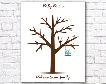 Custom Monkey Baby Shower Guest Book Personalized Fingerprint - Etsy