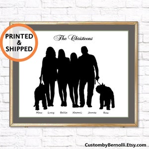 Custom Silhouette Print from Your Photo, Personalized Silhouette Portrait Ideas, Family Silhouette Wall Art, Gift for Mom Mother Dad Father