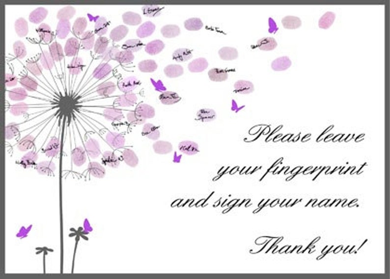 Teacher Appreciation Gift, Fingerprint Dandelion Teacher Thank You Gift ...