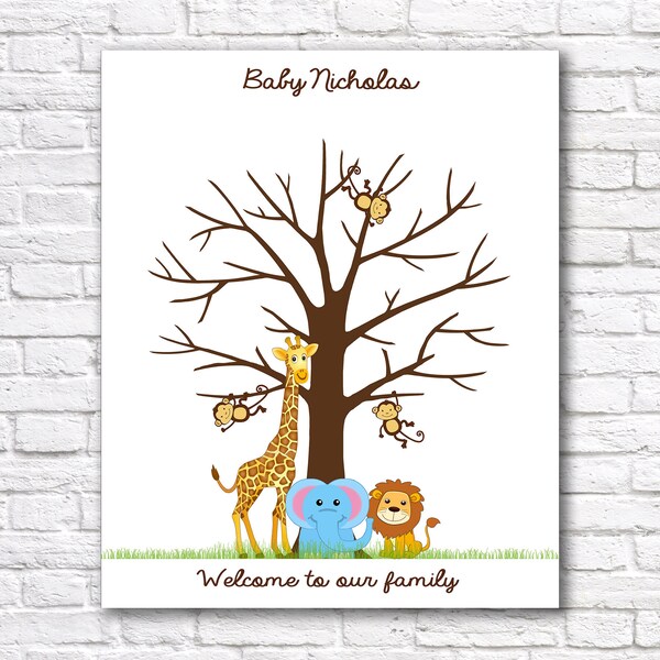 Elephant Thumbprint Sign Etsy Elephant Thumbprint Sign Etsy