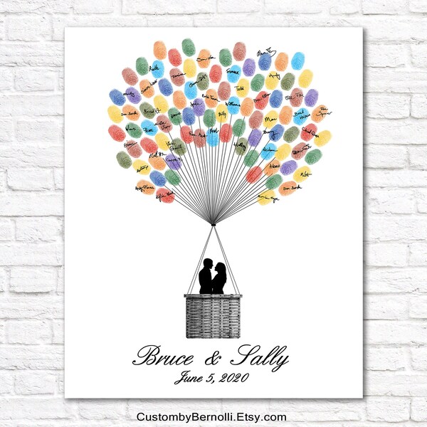 Thumbprint Guestbook - Etsy