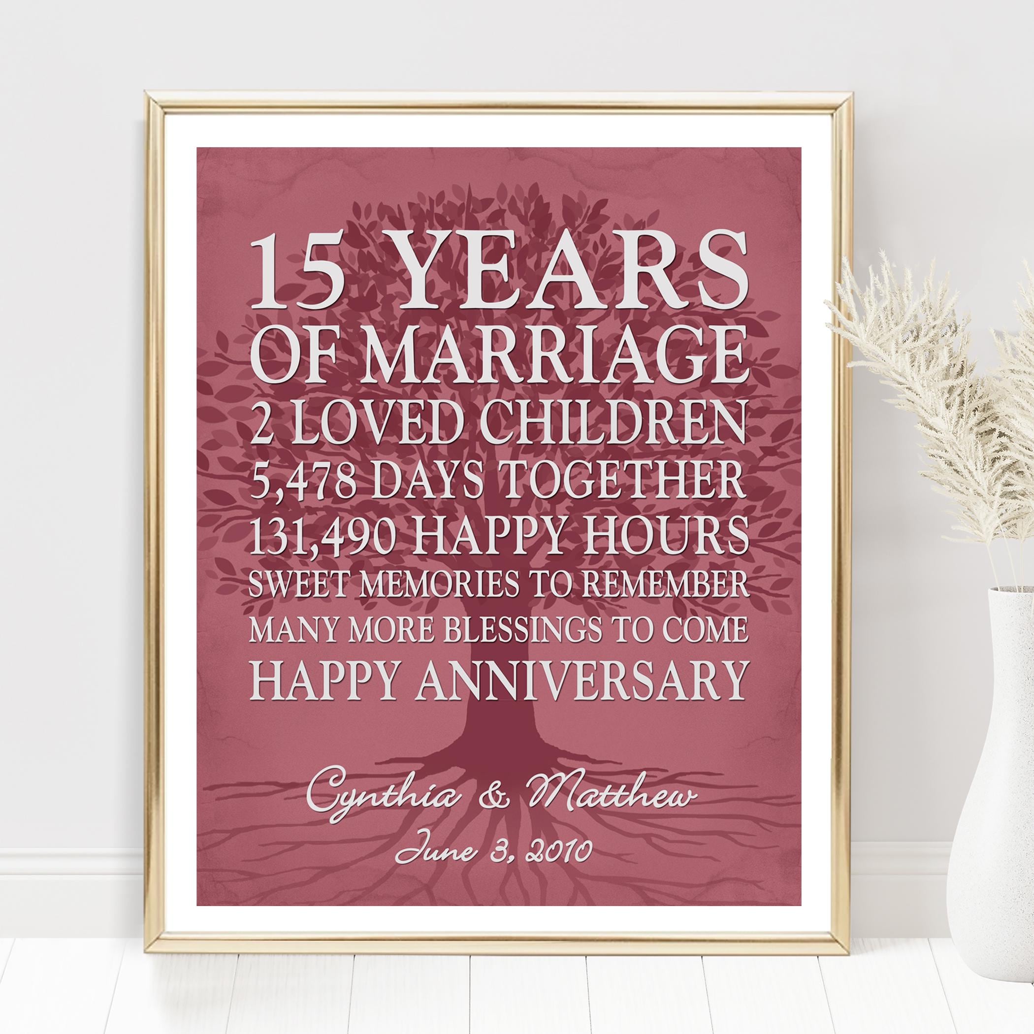 邦楽 15YEARS-ANNIVERSARY BOX- 15th Anniversary Gift Idea Personalized 15th or ANY YEAR Wedding