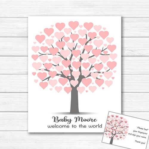 Baby Girl Shower Guest Book Alternative Printable Guest Book - Etsy