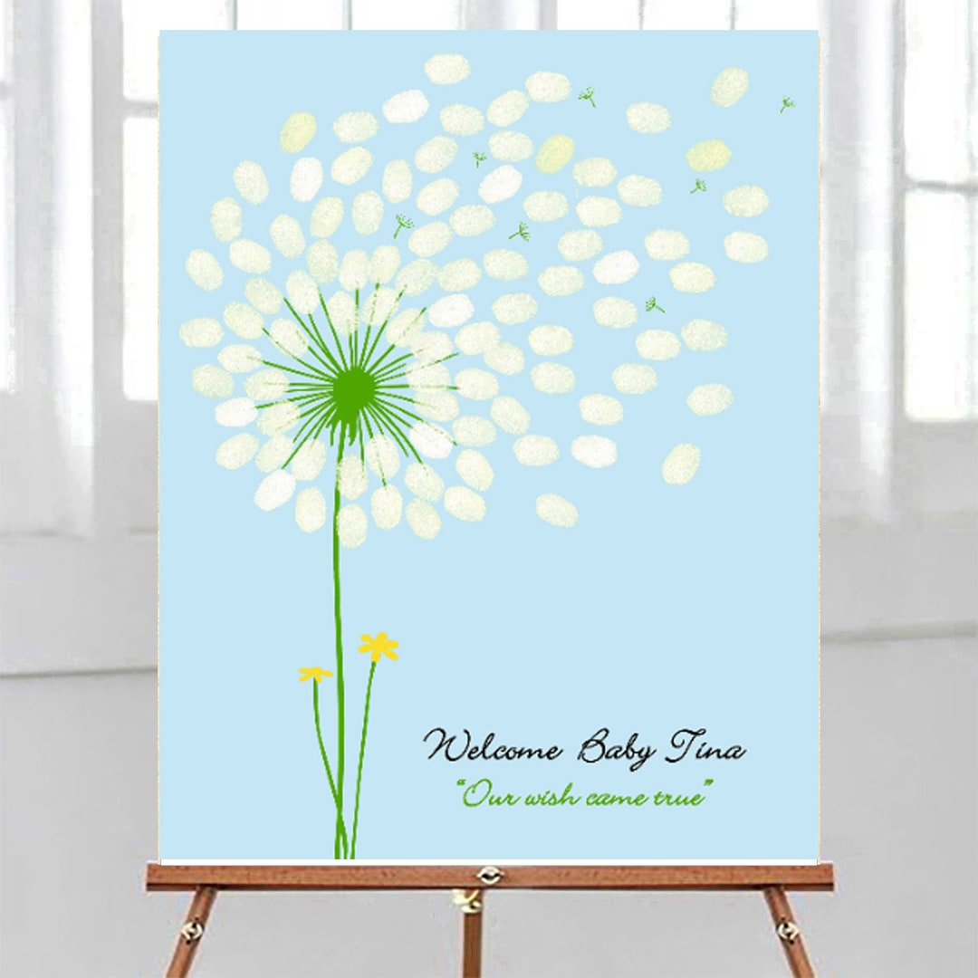 Baby Shower Guest Book Alternative Printable Dandelion