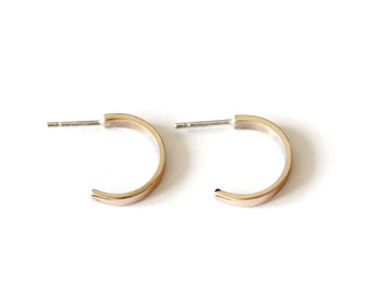 Small Hoop Earrings - Bronze