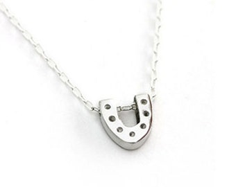 Horseshoe Necklace- Silver