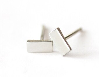 Back to Basics-Rectangle Earrings in Silver