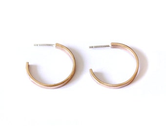 Large Hoop Earrings - Bronze