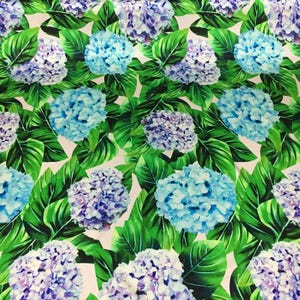 19 MM silk satin fabric fashion silk fabric colorful hydrangea printing  silk fabric floral silk fabric sewing silk dress fashion silk