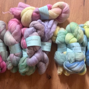 Roving 100g Bluefaced Leicester hand dyed