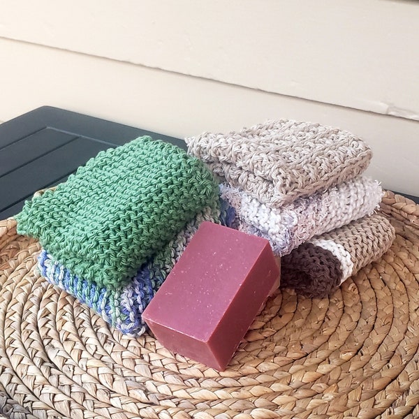 Hand knit wash cloth // 100 % cotton dishcloths // Knit washcloths // Handmade dishcloth // Spa gift // Teacher gift