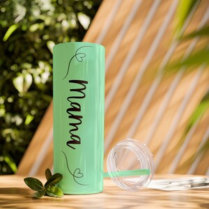 Mama Skinny Becher, süße einfache Tasse, Mama Becher, 20 Unzen Reisebecher, Geschenk für sie, Muttertagsgeschenk
