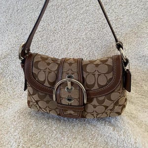 Vintage Coach Brown Canvas Soho Shoulder Bag 10296 - Etsy