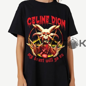Celine Dion lustiges Metal Fan T-Shirt: 90er Jahre Retro Musik Merch Shirt, Sweatshirts Hoodie