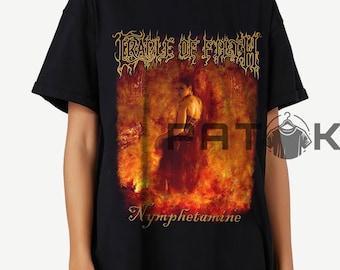 Cradle of Filth Nymphetamine T Shirt, 90s Retro Metal Band Music Merch Shirt, Sweatshirts Hoodie