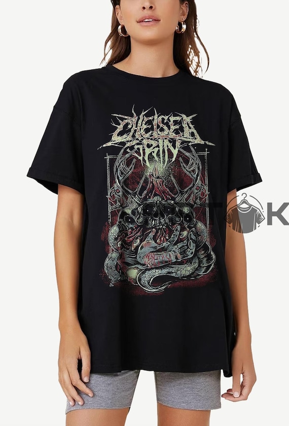 Chelsea Grin T Shirt, Deathcore Band Merch Shirt, Retro Casual