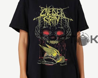 Chelsea Grin T Shirt, Deathcore Band Music Merch Shirt, Retro Casual Unisex T-Shirt