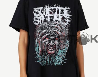Suicide Silence T Shirt, Deathcore Band Music Merch Shirt, Retro Casual Unisex T-Shirt, Sweatshirts Hoodie
