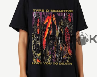 Type O Negative T Shirt - Love You To Death, Retro Metal Band Music Merch T-Shirt
