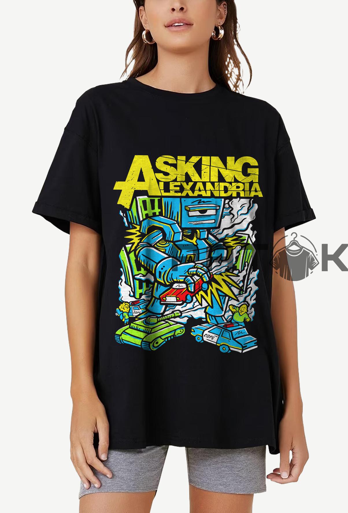 Asking Alexandria T Shirt - Death Robot, Metal Band Music Merch