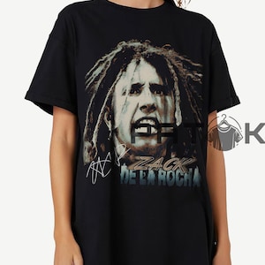 Camiseta de Zack de la Rocha, merchandising de la banda de rock metal RATM, camiseta unisex informal retro
