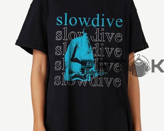 SLOWDIVE Neil Hal Statement T-Shirt, Pop Rock Band Musik Merch Shirt, Retro Unisex T-Shirt