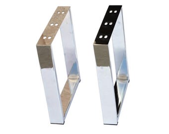 Modern Chrome Stainless Steel Bench Table Legs – Heavy Duty 16”