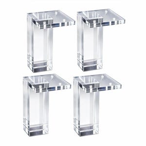 5” Acrylic Lucite Furniture Legs: for Modern Sofa, Cabinet Feet - 4 PC Set