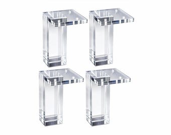 5” Acrylic Lucite Furniture Legs: for Modern Sofa, Cabinet Feet - 4 PC Set