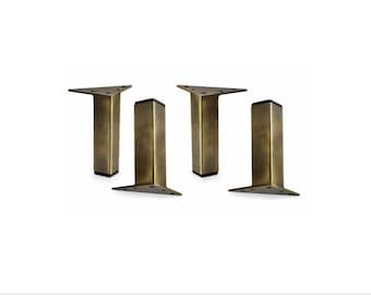 5 inch Vintage Antique brass Metal Furniture Leg- 4pcs